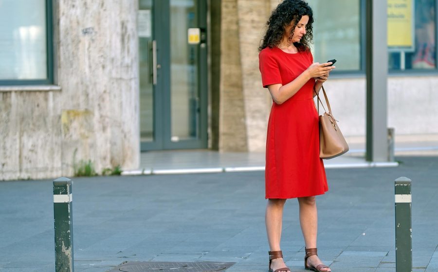Person checking a phone