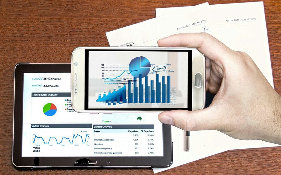 A dashboard on a phone and tablet